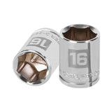 DADO DE 16 MM, 6 PUNTAS, CUADRO 3/8', TRUPER