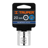 DADO DE 20 MM, 6 PUNTAS, CUADRO 3/8', TRUPER