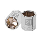 DADO DE 21 MM, 6 PUNTAS, CUADRO 3/8', TRUPER