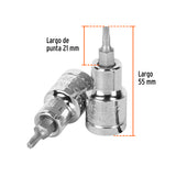 DADO PUNTA TORX T-20, CUADRO 1/2', TRUPER