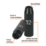 DADO LARGO CUADRO 1/2' DE IMPACTO 6 PUNTAS DE 12 MM, TRUPER