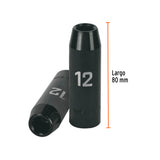 DADO LARGO CUADRO 1/2' DE IMPACTO 6 PUNTAS DE 12 MM, TRUPER