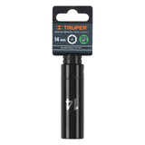 DADO LARGO CUADRO 1/2' DE IMPACTO 6 PUNTAS DE 14 MM, TRUPER