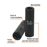 DADO LARGO CUADRO 1/2' DE IMPACTO 6 PUNTAS DE 14 MM, TRUPER