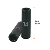 DADO LARGO CUADRO 1/2' DE IMPACTO 6 PUNTAS DE 14 MM, TRUPER