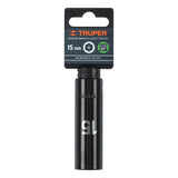 DADO LARGO CUADRO 1/2' DE IMPACTO 6 PUNTAS DE 15 MM, TRUPER