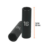 DADO LARGO CUADRO 1/2' DE IMPACTO 6 PUNTAS DE 16 MM, TRUPER
