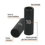 DADO LARGO CUADRO 1/2' DE IMPACTO 6 PUNTAS DE 18 MM, TRUPER