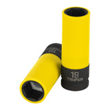 DADO LARGO IMPACTO PROT. PLÁST. 19 MM, 6 PUNTAS, CUADRO 1/2'