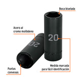 DADO LARGO CUADRO 1/2' DE IMPACTO 6 PUNTAS DE 20 MM, TRUPER