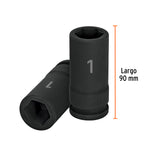 DADO LARGO DE IMPACTO DE 1', 6 PUNTAS, CUADRO 3/4', TRUPER