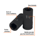 DADO LARGO DE IMPACTO DE 1-1/16', 6 PUNTAS, CUADRO 3/4'