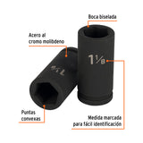DADO LARGO DE IMPACTO DE 1-1/8', 6 PUNTAS, CUADRO 3/4'