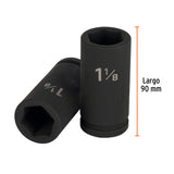 DADO LARGO DE IMPACTO DE 1-1/8', 6 PUNTAS, CUADRO 3/4'