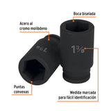 DADO LARGO DE IMPACTO DE 1-5/16', 6 PUNTAS, CUADRO 3/4'