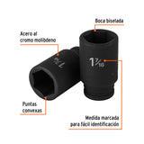 DADO LARGO DE IMPACTO DE 1-7/16', 6 PUNTAS, CUADRO 3/4'