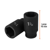DADO LARGO DE IMPACTO DE 1-7/16', 6 PUNTAS, CUADRO 3/4'