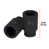 DADO LARGO DE IMPACTO DE 1-1/2', 6 PUNTAS, CUADRO 3/4'