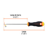 DESARMADOR CABINET 1/8' X 4-1/2' MANGO COMFORT GRIP, TRUPER
