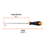 DESARMADOR CABINET 1/8' X 6' MANGO COMFORT GRIP, TRUPER