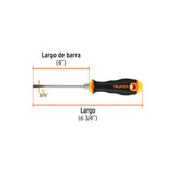 DESARMADOR CABINET 3/16' X 4' MANGO COMFORT GRIP, TRUPER