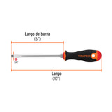 DESARMADOR PLANO 1/4' X 6' MANGO COMFORT GRIP, TRUPER
