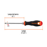 DESARMADOR PLANO 3/16' X 6' MANGO COMFORT GRIP, TRUPER