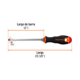 DESARMADOR PLANO 5/16' X 6' MANGO COMFORT GRIP, TRUPER