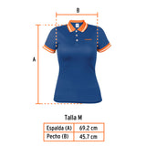 PLAYERA POLO PERFORMANCE PARA MUJER, AZUL, M, TRUPER