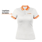 PLAYERA POLO PERFORMANCE PARA MUJER, BLANCA, M, TRUPER
