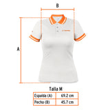 PLAYERA POLO PERFORMANCE PARA MUJER, BLANCA, M, TRUPER