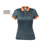 PLAYERA POLO PERFORMANCE PARA MUJER, GRIS, G, TRUPER
