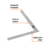 ESCUADRA 16'X24' DE ACERO PARA CANTERO, TRUPER