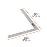 ESCUADRA 16'X24' DE ACERO PARA CANTERO, TRUPER