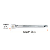 EXTENSIÓN CUADRO 1/2' PARA MATRACA, LARGO 8', TRUPER