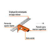 ESCUADRA 7' DE COMBINACIÓN CON PUNZÓN PARA MARCAR, TRUPER