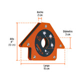 ESCUADRA MAGNÉTICA 4' PARA SOLDAR, CAPACIDAD 22 KG, TRUPER