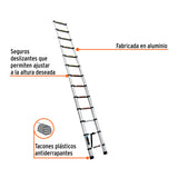 ESCALERA TELESCÓPICA,13 PELDAÑOS, TIPO II, CAPACIDAD 102KG