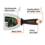 ESPÁTULA FLEXIBLE 4' ACERO INOX. MANGO COMFORT GRIP, EXPERT