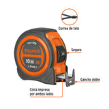 FLEXÓMETRO COMPACTO CONTRA IMPACTOS 10 M CINTA 25 MM, TRUPER