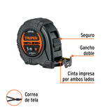 FLEXÓMETRO CONTRA IMPACTOS 5 M, CINTA NEGRA 19 MM, TRUPER