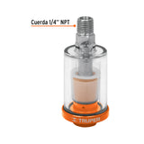 FILTRO SEPARADOR DE AGUA Y ACEITE, CUERDA 1/4' NPT, TRUPER