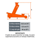 GATO HIDRÁULICO DE PATÍN, 2T, 50 MOVIMIENTOS, TRUPER