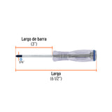 DESARMADOR DE CRUZ DE GOLPE 3/16' X 3', TRUPER EXPERT