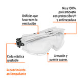 GOGGLES DE SEGURIDAD PROFESIONALES, ANTIEMPAÑO, EXPERT