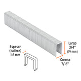 CAJA CON 1000 GRAPAS CORONA 7/16' CAL. 16, 19MM P/ENNE-160