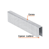 CAJA CON 1000 GRAPAS CORONA 7/16' CAL. 16, 25MM P/ENNE-160