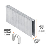 CAJA CON 1000 GRAPAS CORONA 7/16' CAL. 16, 45MM P/ENNE-160