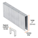 CAJA CON 1000 GRAPAS CORONA 7/16' CAL. 16, 50MM P/ENNE-160