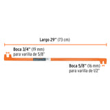 GRIFA DE DOS BOCAS DE 5/8 Y 3/4', TRUPER